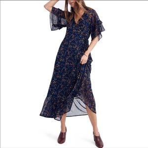 Madewell Vervain Floral Wrap Maxi Dress XS